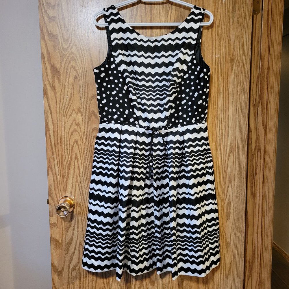 White and Black Special Occasion Summer Dress